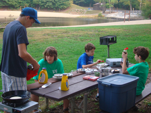 Jackel Patrol Cooking Breakfast