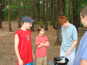 Bat Patrol cooking breakfast