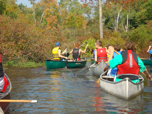 Canoeing up the West River