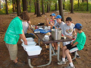 Dinner cooking and cleanup