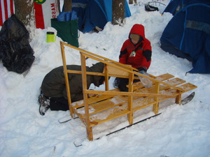 Assembling one of the Sleds
