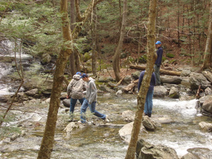 Crossing the river