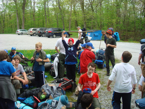 Resting after the long trek down